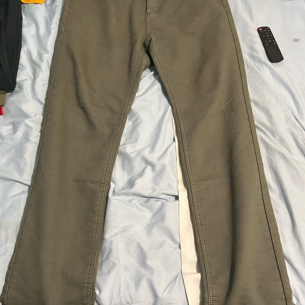 Green Relaxed Fit Jeans with Classic Design